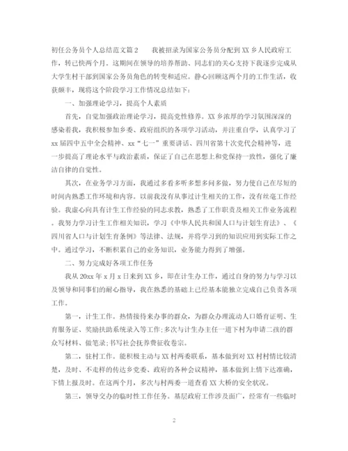 精编之初任公务员个人总结范文.docx