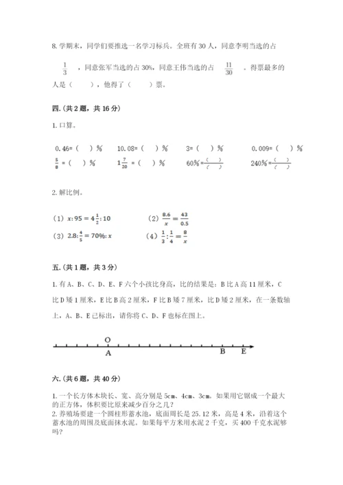 苏教版数学六年级下册试题期末模拟检测卷含答案（培优a卷）.docx