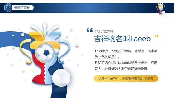 卡塔尔世界杯足球赛事活动介绍PPT模板