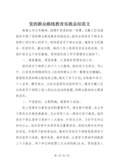 党的群众路线教育实践总结范文.docx