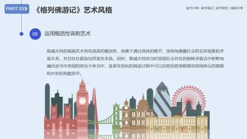 《格列佛游记》读书笔记通用PPT模板