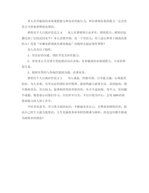 精编之销售员个人自我评价范文.docx