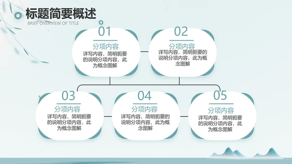 绿色中国风茶文化工作报告动态PPT