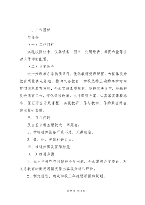 晁庄小学均衡发展规划方案.docx