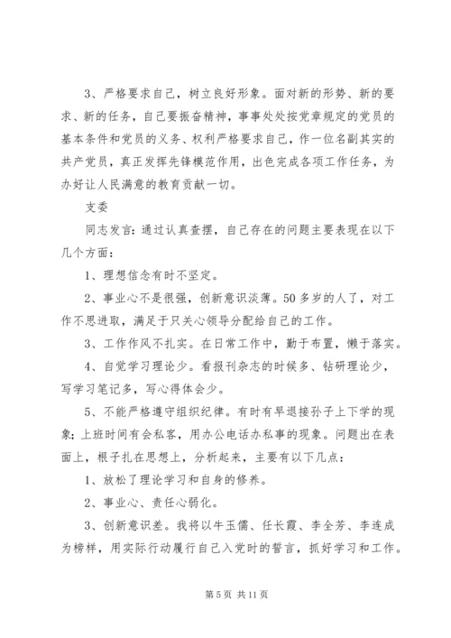 机关第二党支部关于召开专题组织生活会情况的.docx