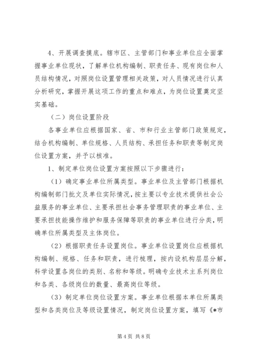 事业单位岗位设置管理工作方案.docx