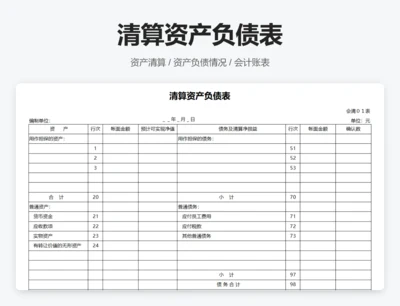 清算资产负债表