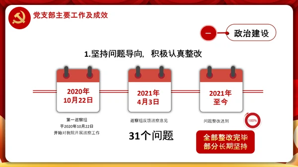 党委党支部书记述职报告工作总结党建经验PPT