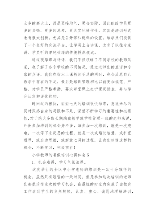 小学教师的暑假培训心得体会.docx