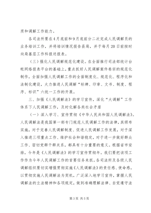 人民调解工作安排.docx