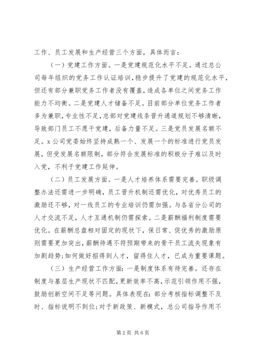 企业发展面临问题困难专题调研报告范文.docx