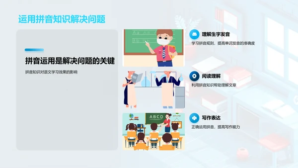 拼音学习讲座PPT模板