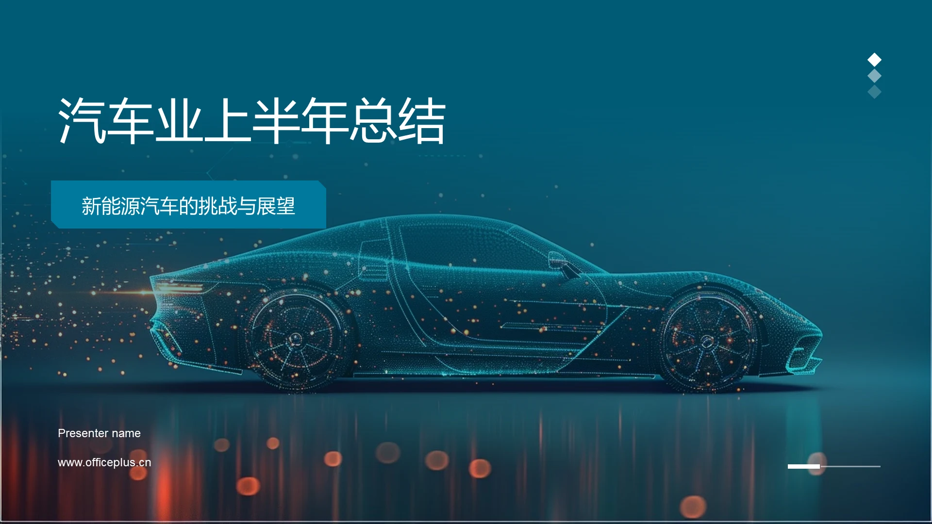 汽车业上半年总结PPT模板