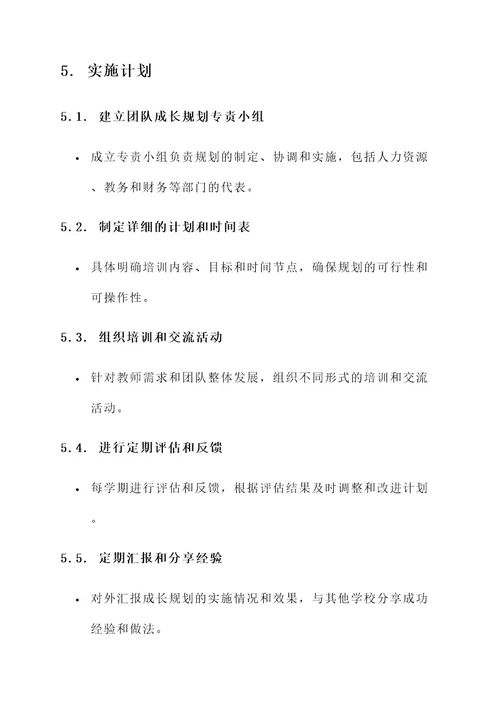 教师团队的成长规划方案