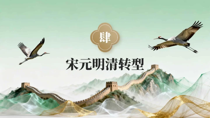 绿色中国风国庆历史课堂专题讲座PPT模板