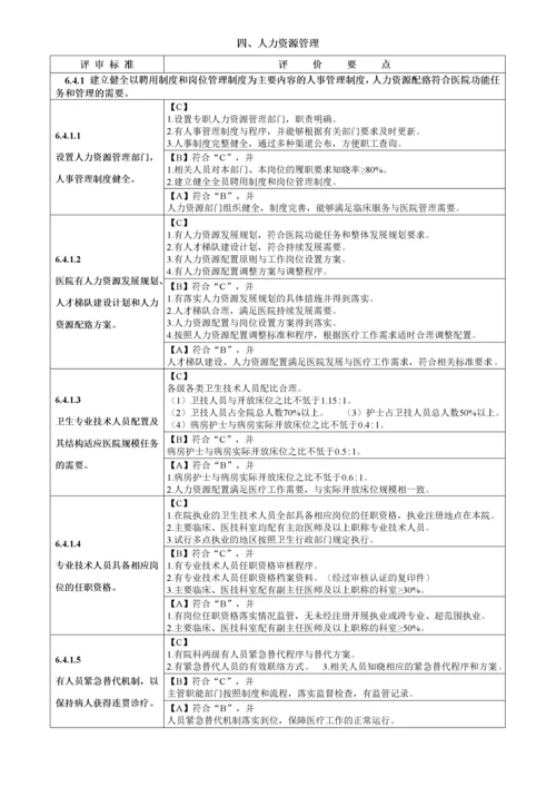 医院评审标准(XXXX年版)实施细则第六章医院管理.docx