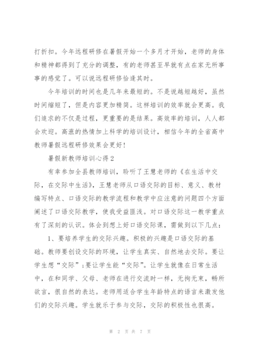 暑假新教师培训心得5篇.docx