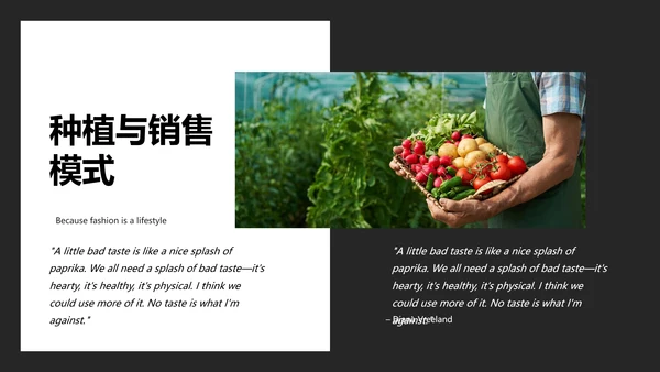 绿色农产品瓜果蔬菜农业主题通用PPT模板