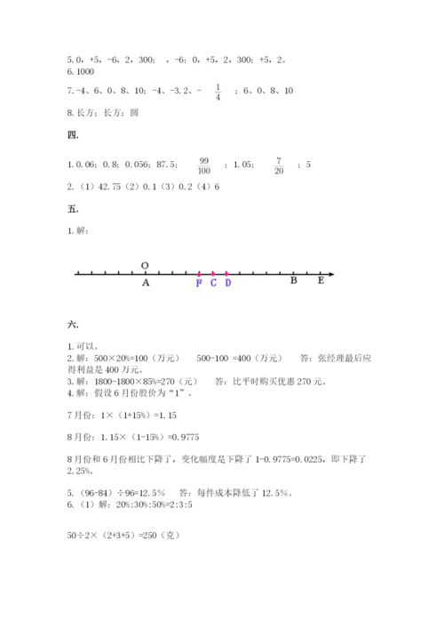 四川省【小升初】2023年小升初数学试卷带答案（模拟题）.docx