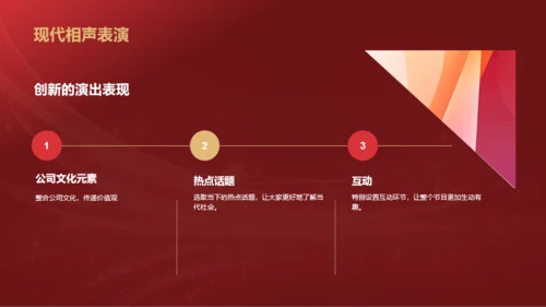 红色奢华时尚企业年会节目介绍PPT