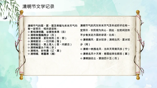 清明节起源习俗文化介绍通用PPT模板