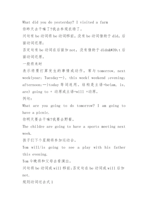 人教版小学英语知识点归纳总结.docx