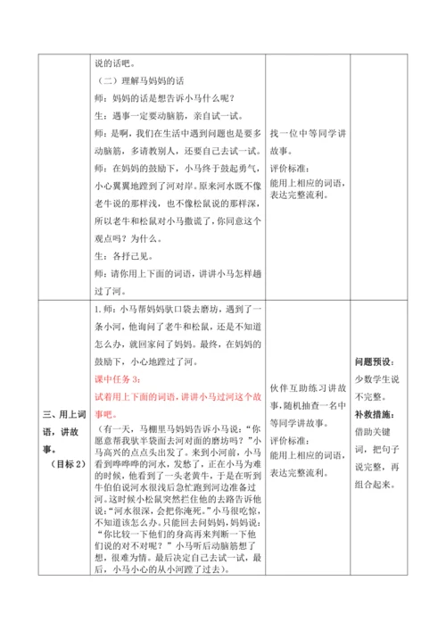 【大单元】14《小马过河》第1课时 教学设计