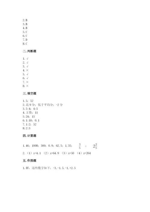 冀教版六年级下册数学 期末检测卷精品（典优）.docx