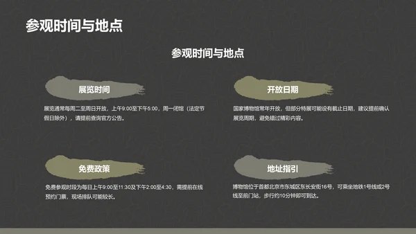 国家博物馆展览内容介绍PPT模板