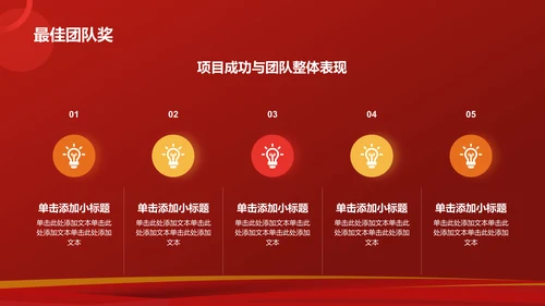红色喜庆风企业表彰PPT模板