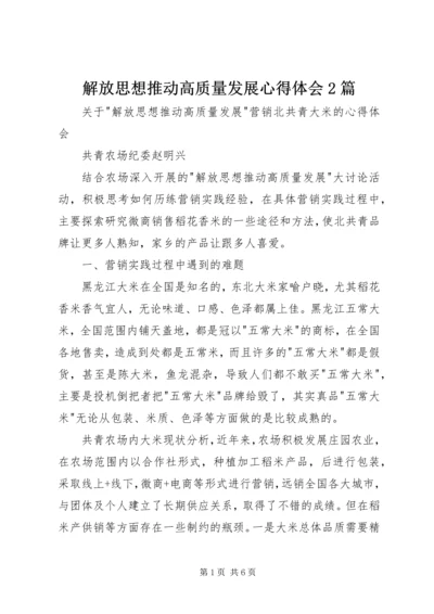 解放思想推动高质量发展心得体会2篇.docx