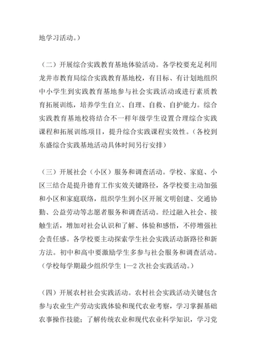 中学生社会实践活动实施专业方案.docx