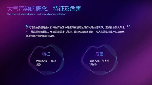 简约蓝紫色渐变开题毕业论文答辩环境工程PPT模板