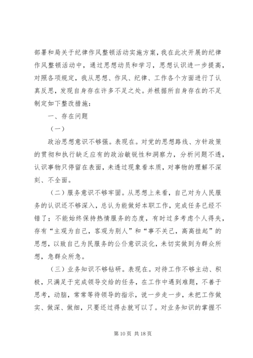 作风纪律整顿整改措施.docx