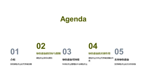 绿色农业的可持续发展