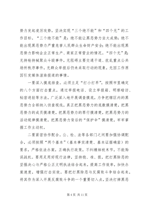 县领导在打黑除恶整治讲话.docx