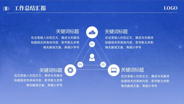 简约蓝色月度工作汇报通用模板工作总结