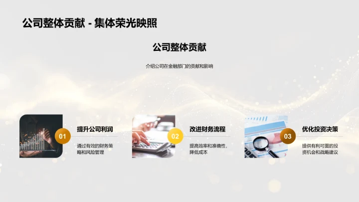 金融部门工作报告