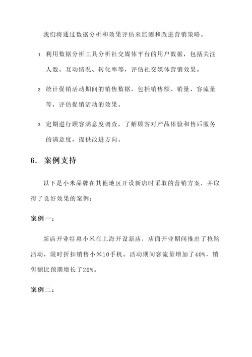 小米新店营销方案
