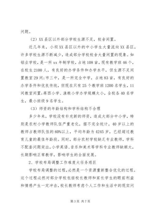 学校布局调整现状调研报告.docx