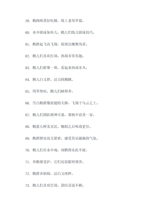 养鹅100句顺口溜