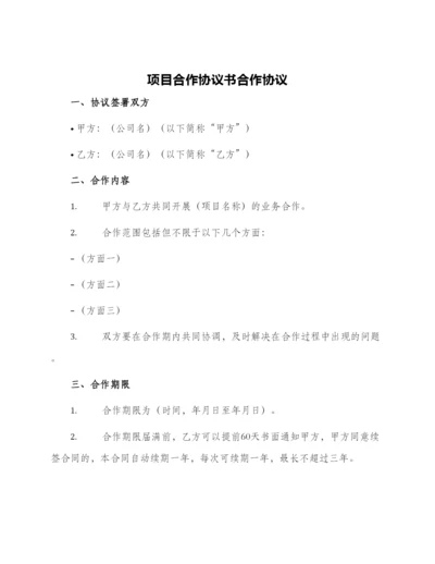 项目合作协议书合作协议.docx