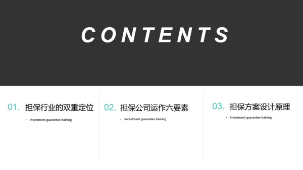 投资担保公司培训通用PPT模板