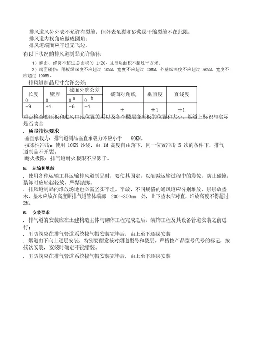 住宅厨房烟道排气系统技术标准与质量要求