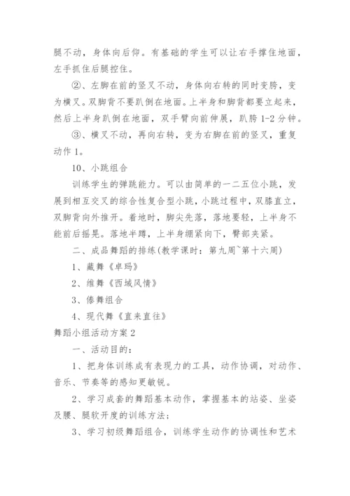 舞蹈小组活动方案.docx