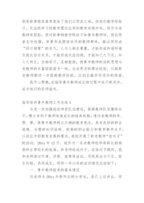 指导培养青年教师工作总结.docx