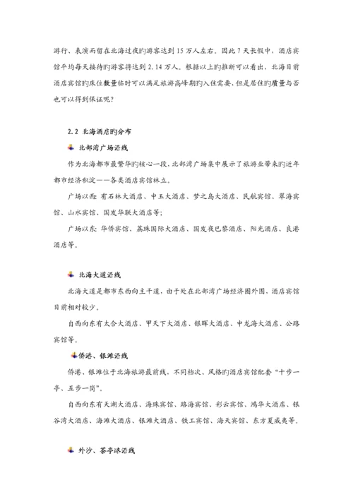 北海连锁酒店调研综合报告.docx