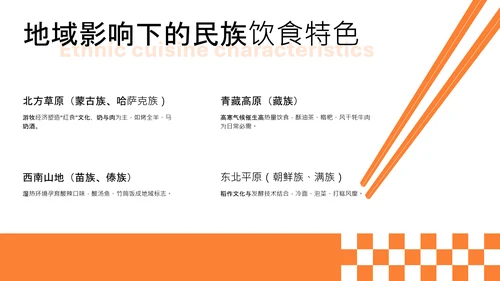 橙色简约中国美食文化介绍PPT模板