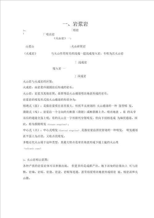 岩石学期末复习提纲x