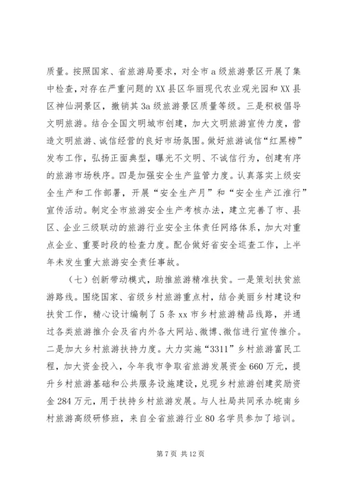 市旅委XX年上半年工作总结及下半年工作安排.docx